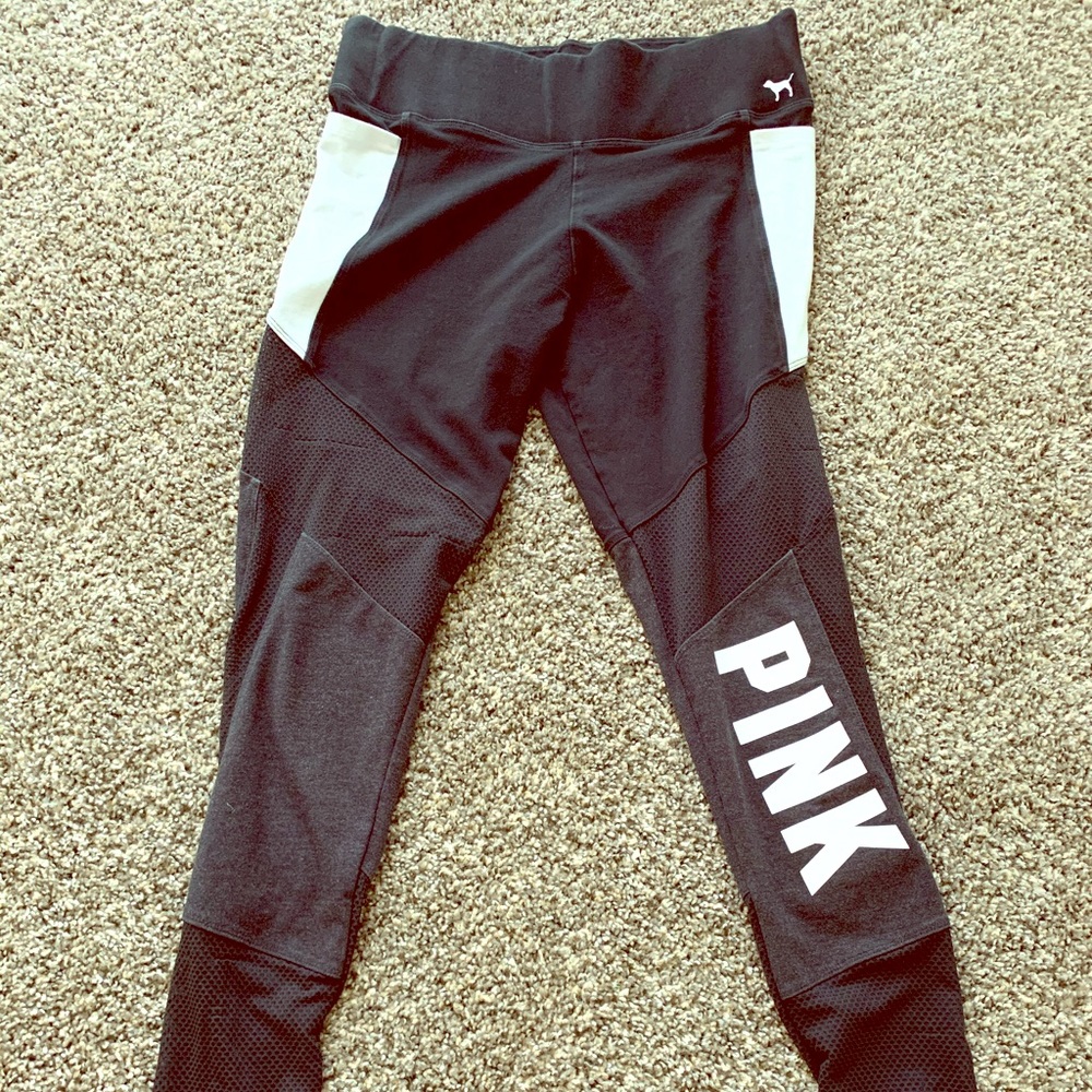 Pink VS leggings sz L
